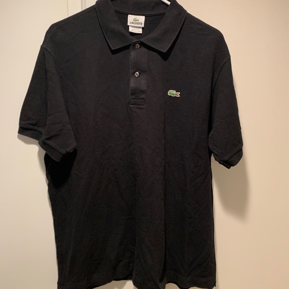 Men’s black Lacoste Polo Size 6